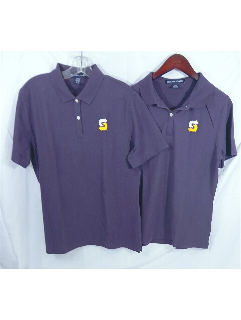 SUBWAY Restaurant MANAGER Polo PURPLE Short XL 100% Cotton Devon & Jones Lot 2